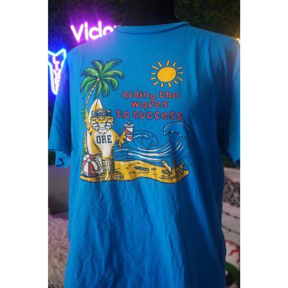 Vintage 90s Riding the Wave Tee - Picture 2 of 5